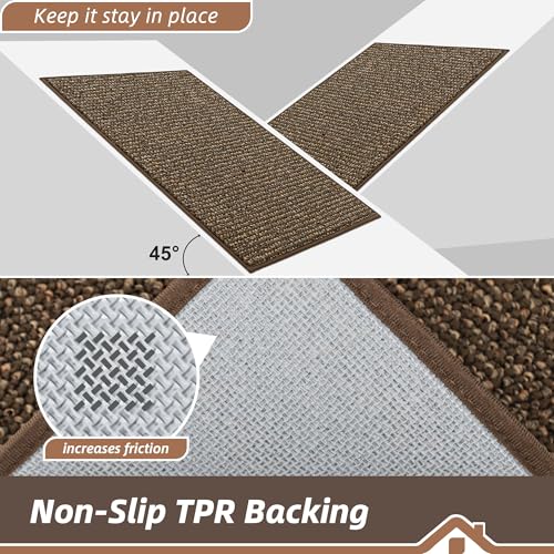 Kitchen Runner Rugs 20"x48" (Brown / 20" X 48" (Rectangular))