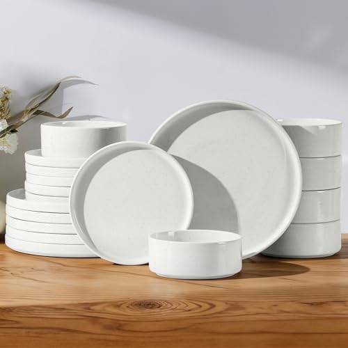 Dinnerware Sets for 6 (Stone White / Round-18pcs for 6)
