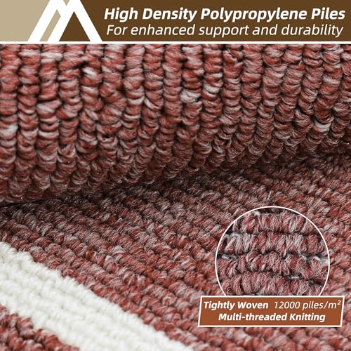 Long Kitchen Floor Mats and Rugs 2PCS Non Slip Washable (Red / 24"x 48 "+ 24"x 59 ")