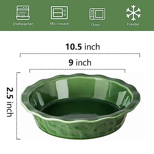 Ceramic Pie Pan (Green)