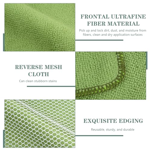 Dish Cloth for Washing Dishes Kitchen Washcloth Cleaning Cloth (Assorted Color-5 / 7.87inchx7.87inch 10pack)