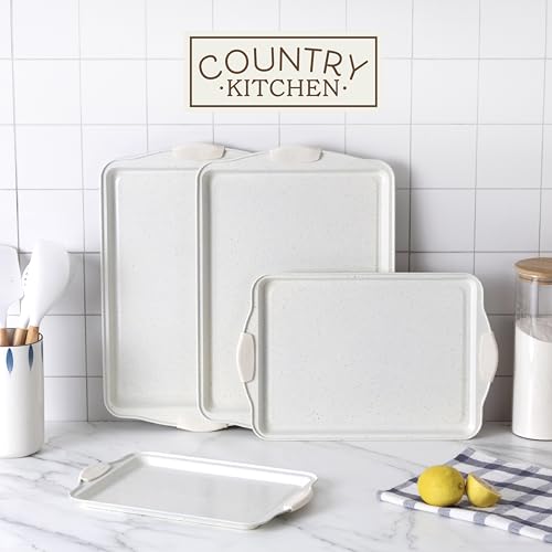 Nonstick Stackable Bakeware Set (Cream - 4 Pcs)