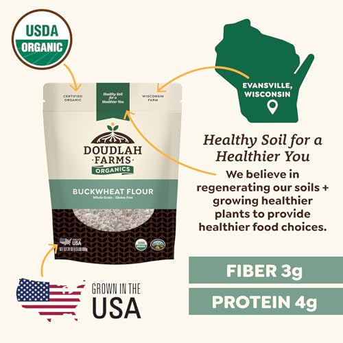 Organic Buckwheat Flour 1.5 lb (24 Ounce (Pack of 1))