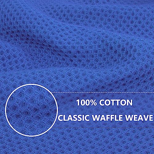 100% Cotton Waffle Weave Kitchen Dish Cloths 12 (Blueberry / 12 X 12 - 12 Pack)