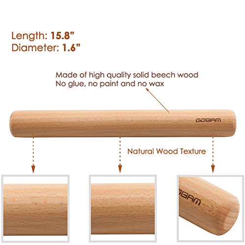 Wood Rolling Pin (15.8*1.6inch)