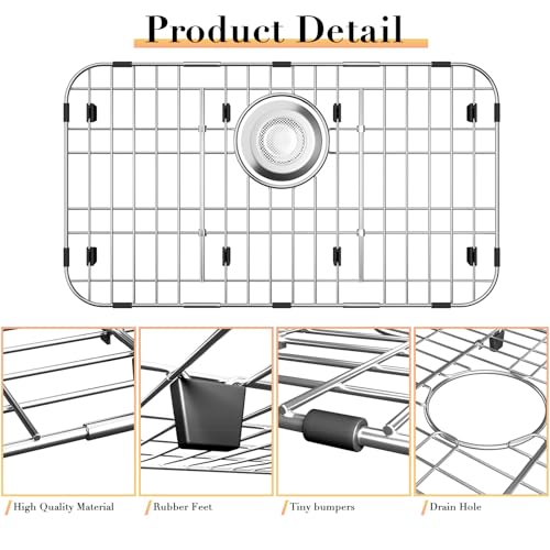 23'' x 13'' Stainless Steel Sink Grid (23''x13''/Rear Drain)