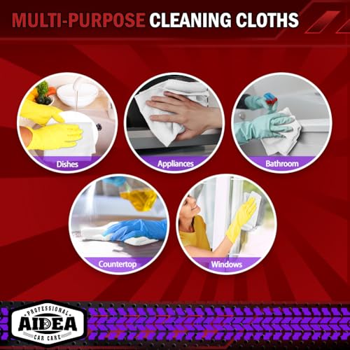 White Microfiber Cleaning Cloth 50PK (White / 50PK)
