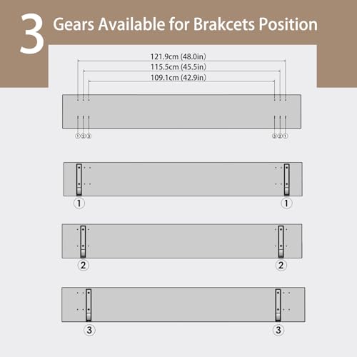 Long Wall Shelves (Espresso / 55.1 Inch)