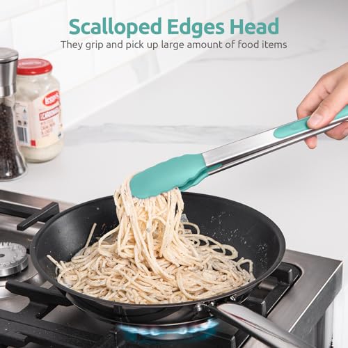 Kitchen Tong for Cooking (Aqua Sky / 9+12 inch)