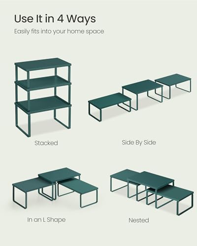 Cabinet Organizer Shelf (Cascade Green / S (4.6"H) + S (5.4"H) + S (6.2"H))