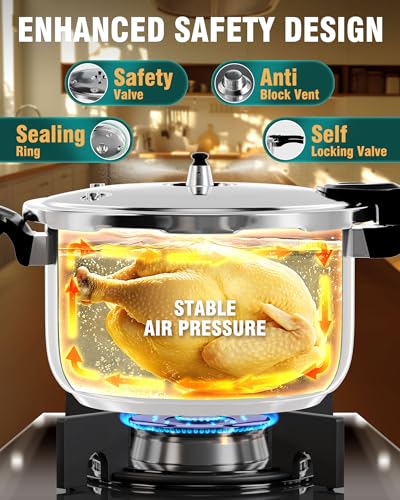 Pressure Cooker Stainless Steel 6.5 Qt (6.5 Quarts)