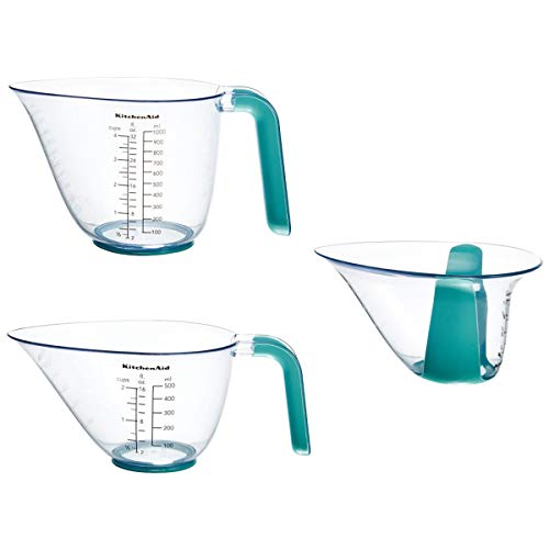 KO298OSAQA Gourmet Measuring Jugs (Aqua Sky / set of 3 / Straight)