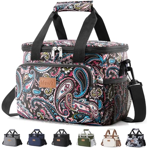 Insulated Lunch Box for Men (Paisley / Medium(9L))
