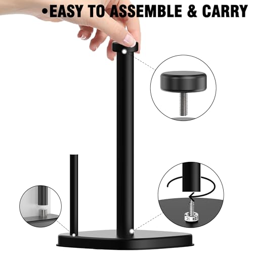 Paper Towel Holder Countertop (Matte Black / Holder)
