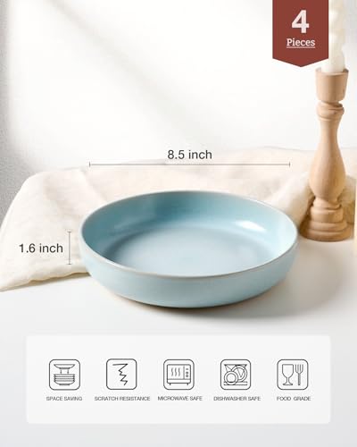 Milkyway 33 oz Pasta Bowls Set of 4 (Light Blue / Set of 4)