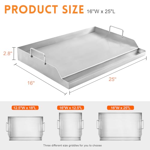 Universal Griddle for Gas Grills (25" x 16" x 2.8")