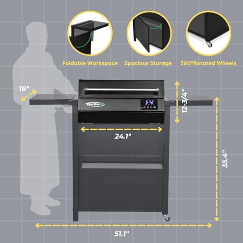 Turbo E Sport Compact Electric Grill (Turbo E Sport Cart Set with Griddle (Low Lid, Free-standing))