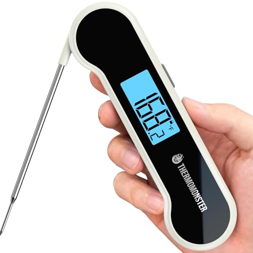 0.5 Sec Instant Read Meat Thermometer Digital for Cooking (White)