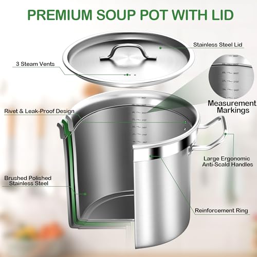 35 Quart Commercial Grade Large Stock Pot (35 Quarts)