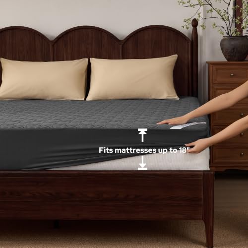 Waterproof Mattress Protector (1 Gray / Queen)