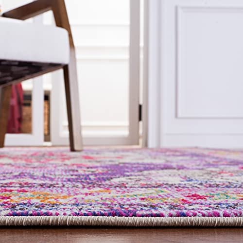 Monaco Runner Rug 2'2"x8' (2'2" x 8' (Runner) / Violet/Fuchsia)