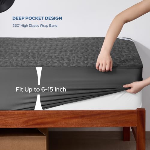 Waterproof Mattress Protector (1 Gray / Twin)