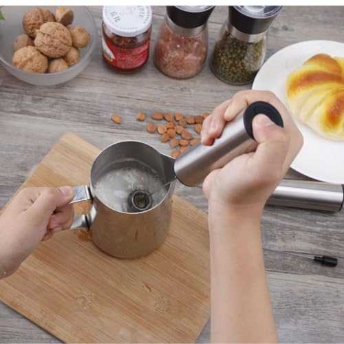 Milk Frother Rechargeable 3 Speed Electric Coffee Foamer for Travel (Silver 3 Whisk)