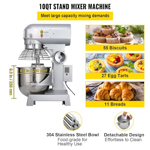 10Qt Commercial Food Mixer with Timing Function (10 Quart / Food Mixer)