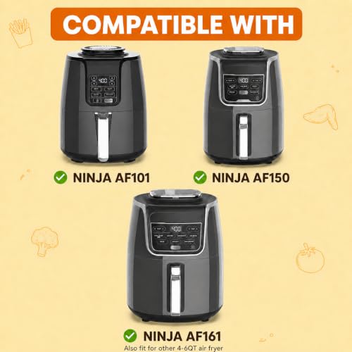 200Pcs Air Fryer Liner Disposable for Ninja Air Fryer AF101 (200pcs Round)