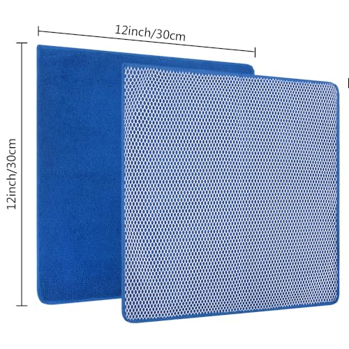 Dish Cloth for Washing Dishes Kitchen Washcloth Cleaning Cloth (Dark Blue / 12inchx12inch 10pack)