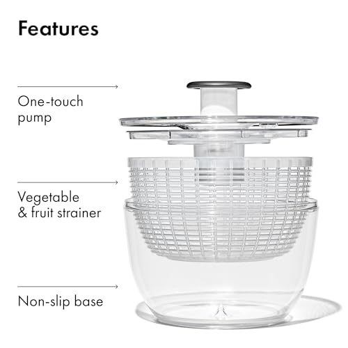 Good Grips 6.22 Qt Salad Spinner (White / Large)