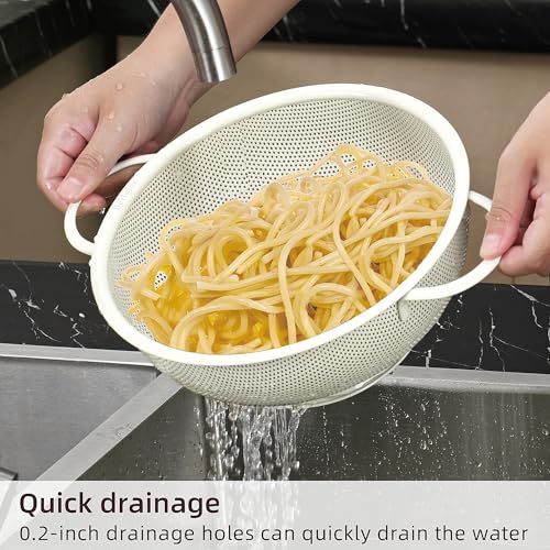 Stainless Steel Colander 3 Piece (Cream)
