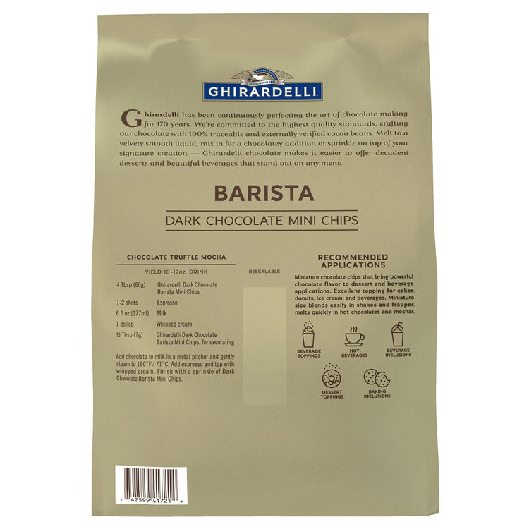 Chocolate Company Dark Chocolate Barista Mini Chips 10 (5 lb (Pack of 2))