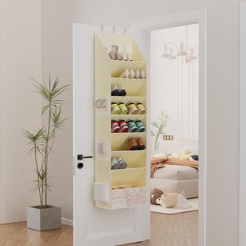 Shoe Storage Over the Door Shoe Organizer (Beige / 1 Pack)