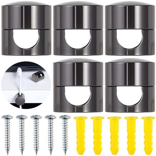 5 Sets Charger Holders for Cords (5 Sets / Black)