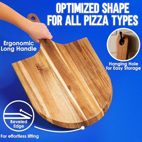16 Inch Wooden Pizza Peel (Wood / 16 Inches)