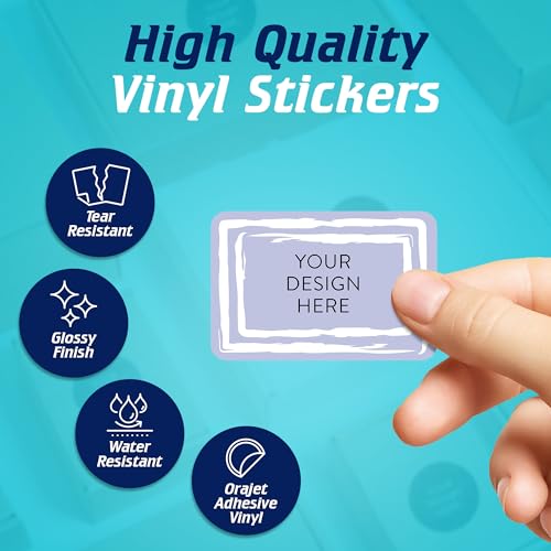 100 Custom Vinyl Stickers (Lavender Swirls / 3x2)