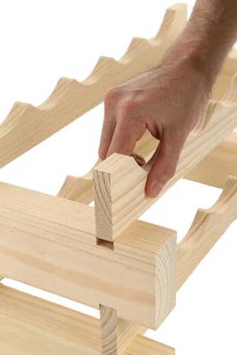 54 Bottle Wine Rack Natural Pine (Natural Pine)