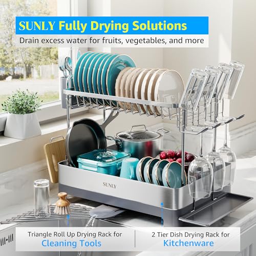 Large Dish Drying Rack (Gray)