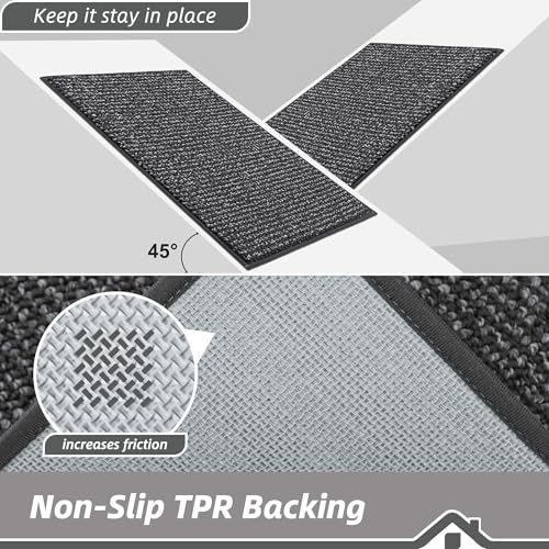 Kitchen Rugs 32"x48" (Charcoal / 32" X 48" (Rectangular))