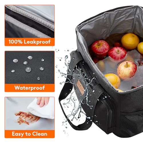 Insulated Lunch Box for Men (Black / Jumbo(24L))