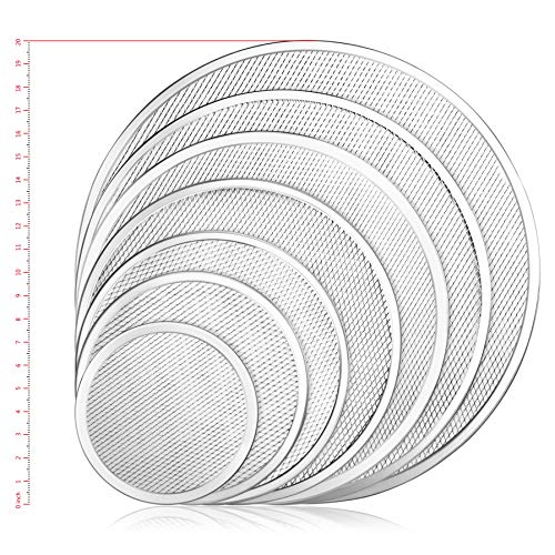 Seamless Aluminum Pizza Baking Screens (20-Inch / Silver)