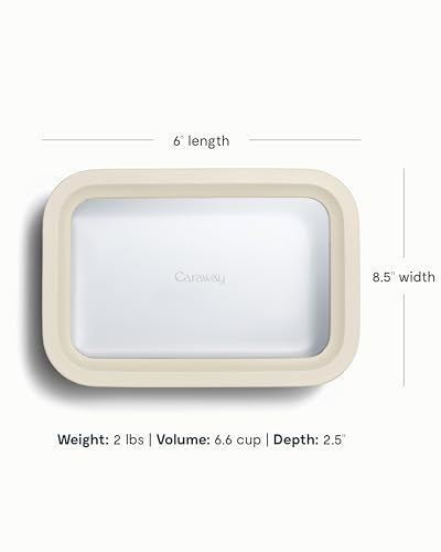 6 Piece Glass Food Storage Set with Lids (Cream / 6.6 Cup Food Storage (6x))