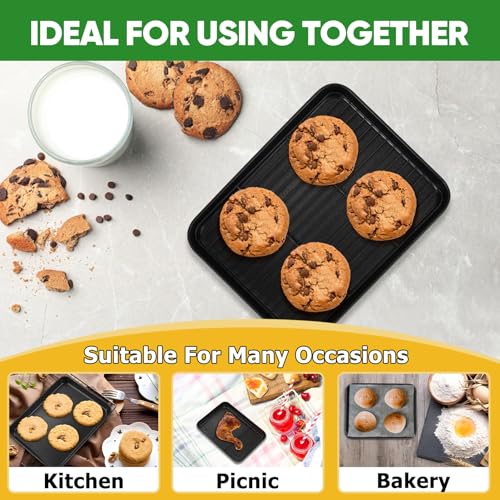 Nonstick Baking Oven Pan with Rack for Cookie (9.3 x 7 Inch)