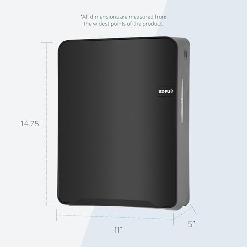 EZbrnd Wall Mount MULTIFOLD Paper Towel Dispenser for Kitchen (Standard Black)
