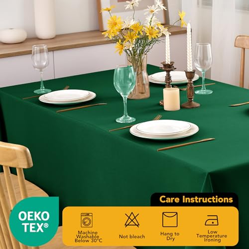 10 Pack Hunter Green Tablecloths for Rectangle Tables (Hunter Green / 54x108 In, 10 Pack)