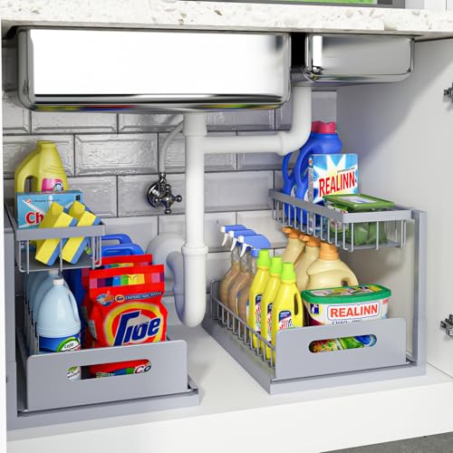 Under Sink Organizer (Grey / 2 Pack)