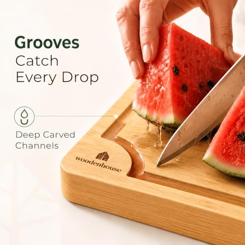 Bamboo Cutting Boards for Kitchen Set of 3 (Set of 3)