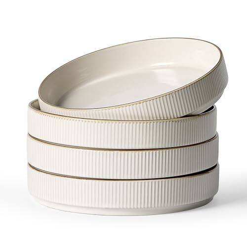 Star 8.25" Pasta Bowls Set of 4 (White / 4 Pcs)