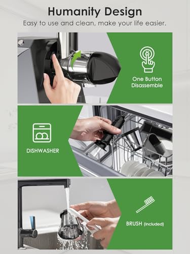 Cold Press Slow Juicers with Electric Coffee Grinder for Home & Office (Meteorite Gray)
